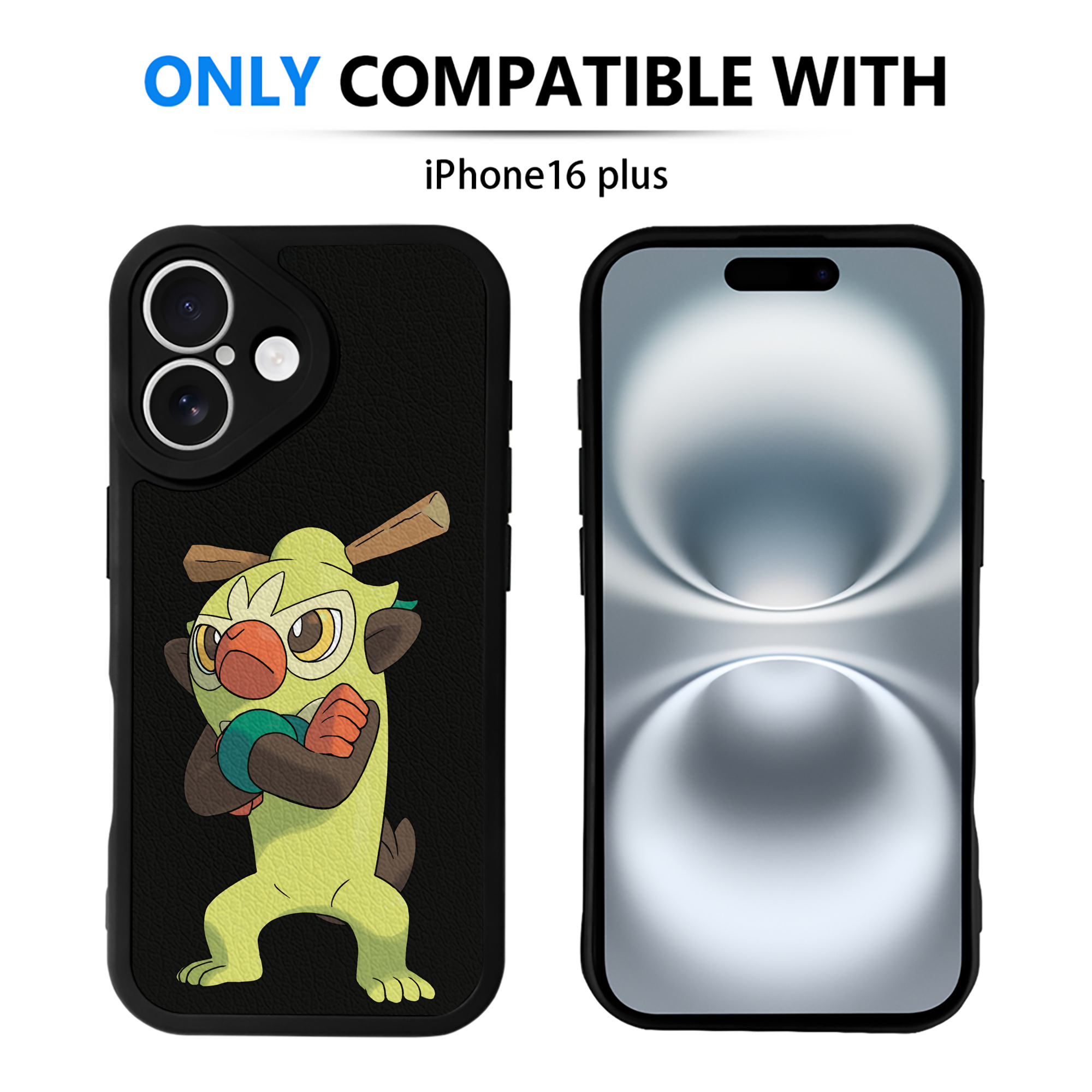 （画像用） ポケットモンスター Pokémon 【iPhone 16シリーズ対応】シリコンスマホケース（レザー調） 材質：シリコン